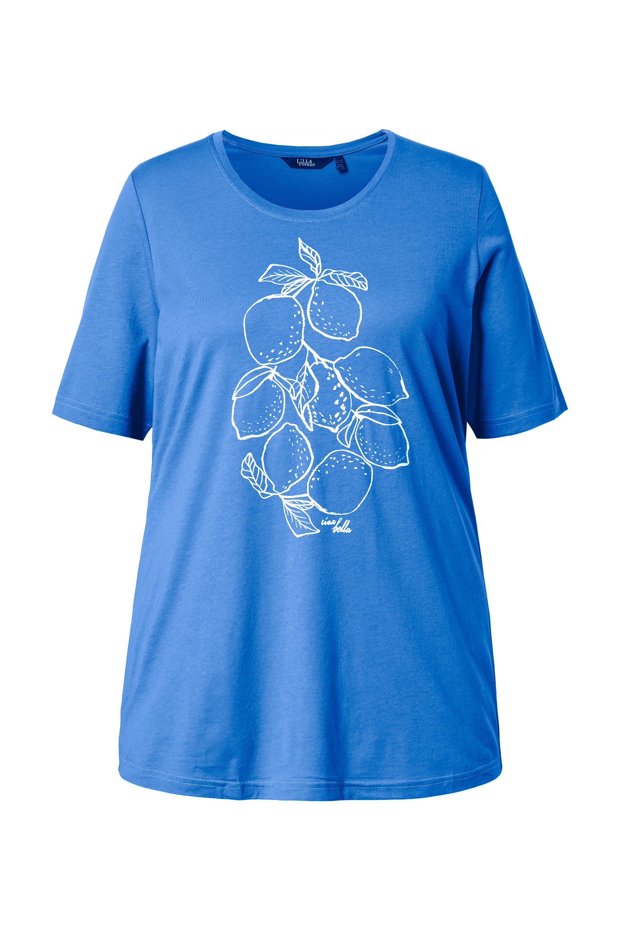 T-Shirt T-Shirt Zitrone A-Linie Rundhals Halbarm Modalmix