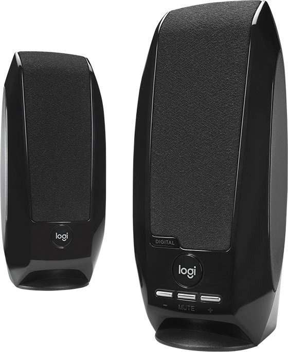 Logitech S150 Stereo Lautsprecher PC-Lautsprecher (1,2 m Kabellänge,Lautstärkeregler)