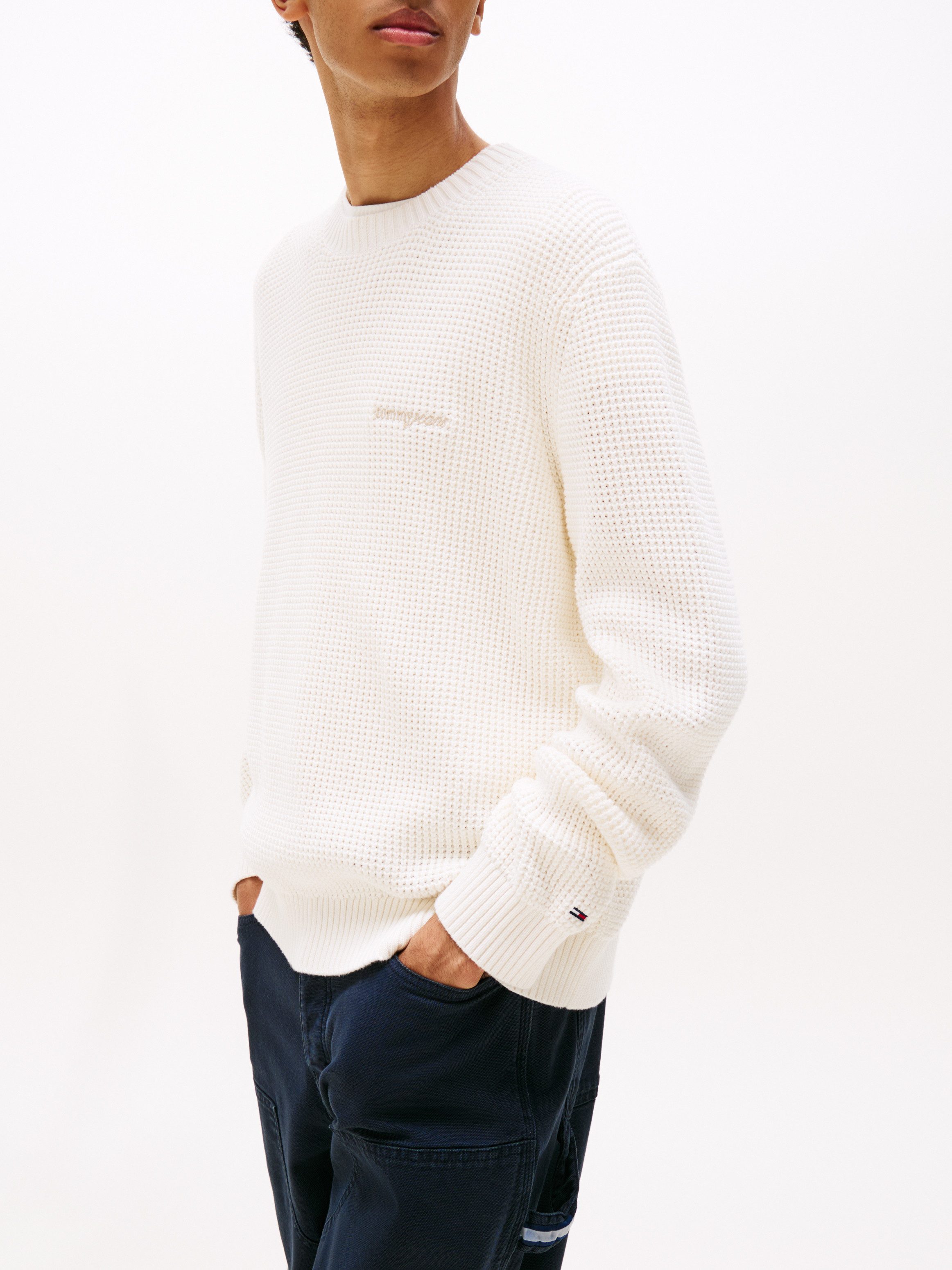 Tommy Jeans Strickpullover TJM SCRIPT CHUNKY günstig online kaufen