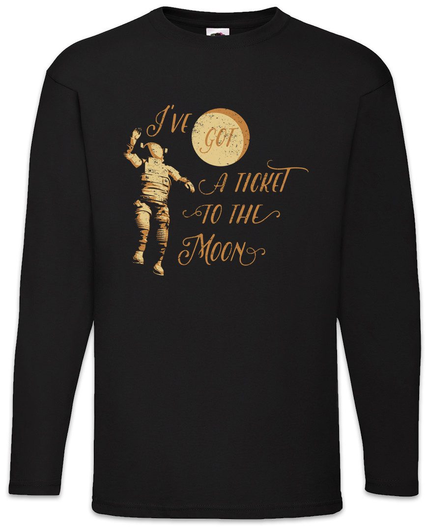 Langarmshirt Ticket To The Moon Langarm T-Shirt Mond Raumfahrt Astronaut Weltraum