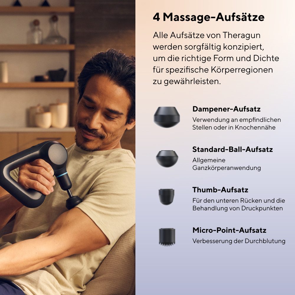 Therabody Massagepistole Theragun Prime (5.Generation), ergonomischer Griff, 2 Minuten Theragun wirksamer als 15 Minuten klassische Massage