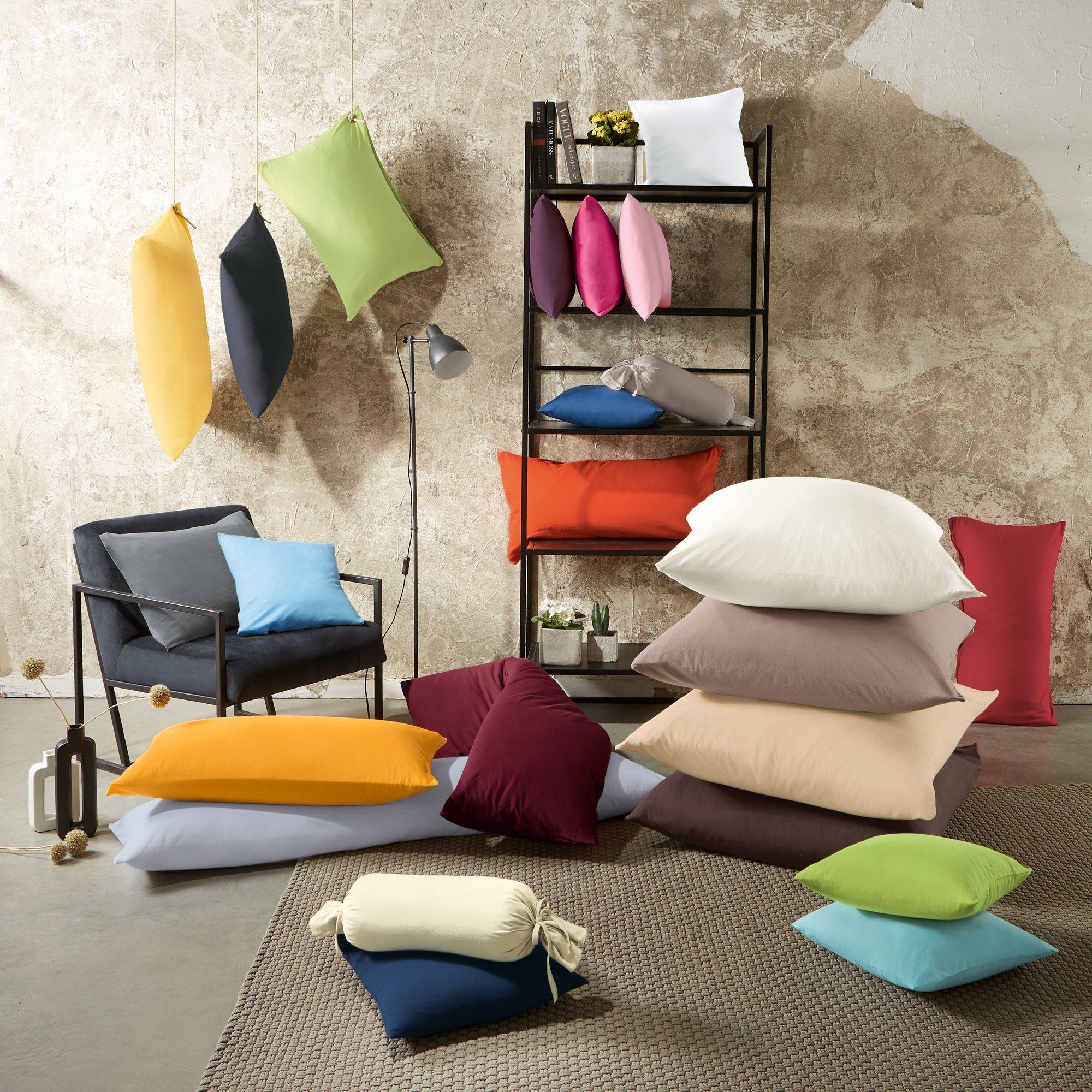 Erwin Müller Nackenrollenbezug Nackenrollenbezug "Murnau", Single-Jersey Uni