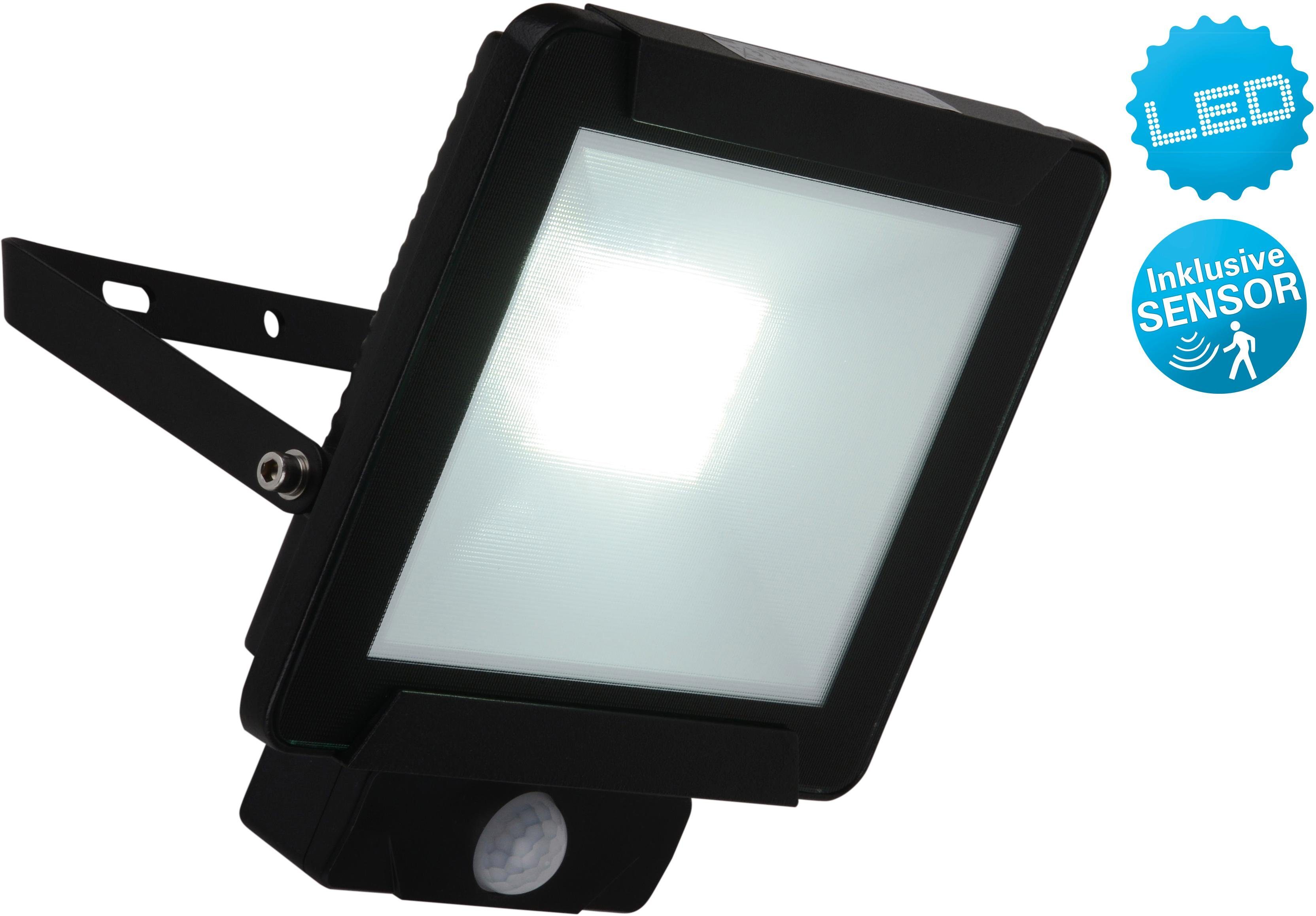 näve LED Außen-Wandleuchte Lichteinstellung fest LED Sensor/Bewegungsmelder, Kaltweiß, Radia, incl. Zeiteinstellung, integriert