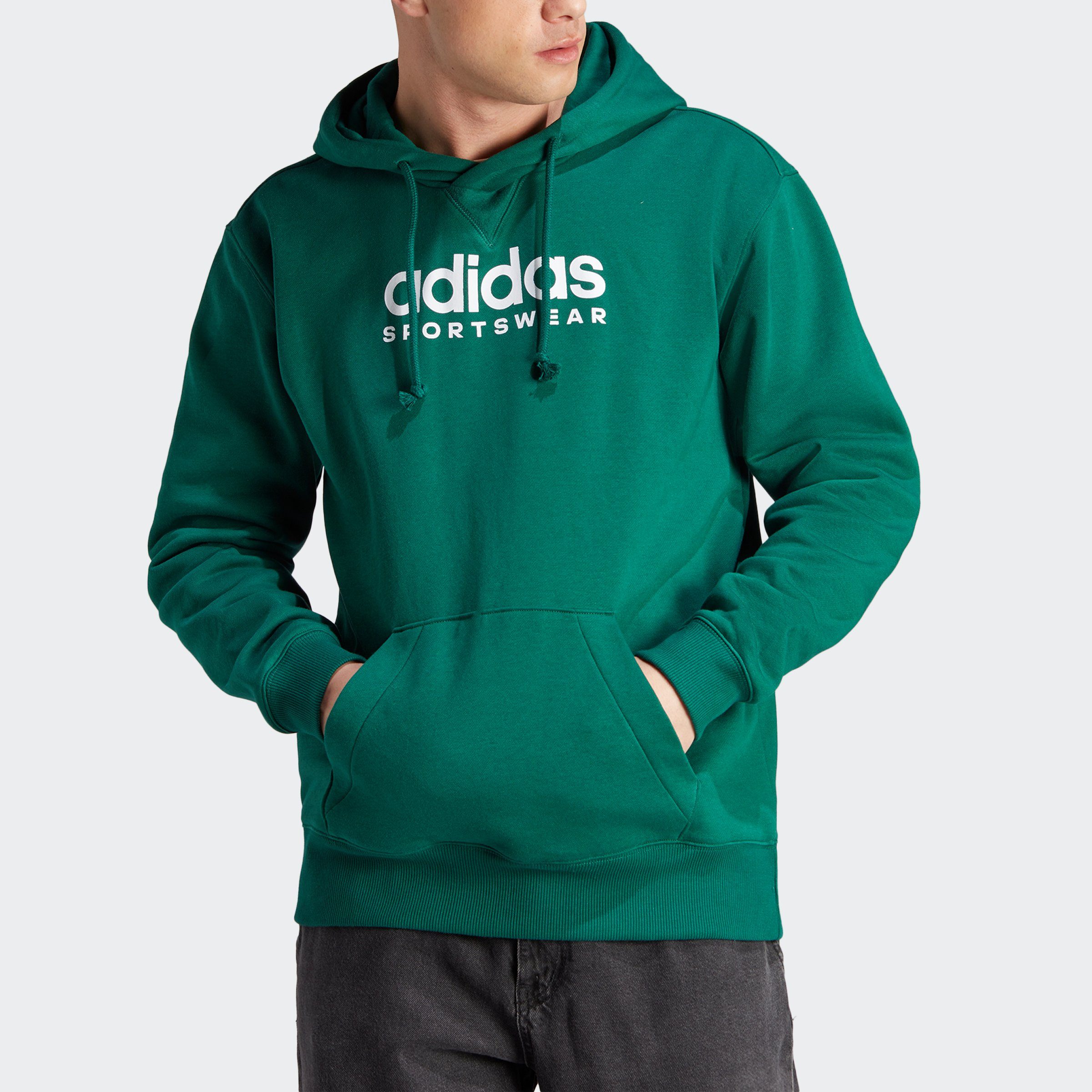 adidas Sportswear GRAPHIC HOODIE Kapuzensweatshirt SZN Collegiate ALL Green FLEECE