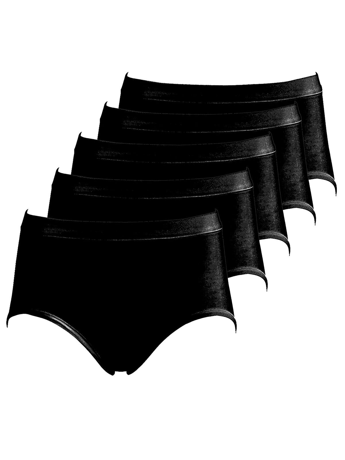 Taillenslip 5er Pack Damen Taillenslip Baumwolle-Elasthan