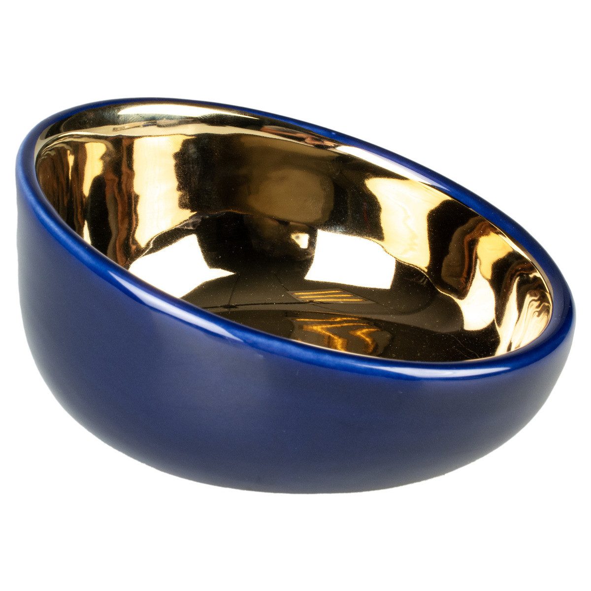 Futternapf Futternapf Stone Obliq gold blau/gold für Hunde