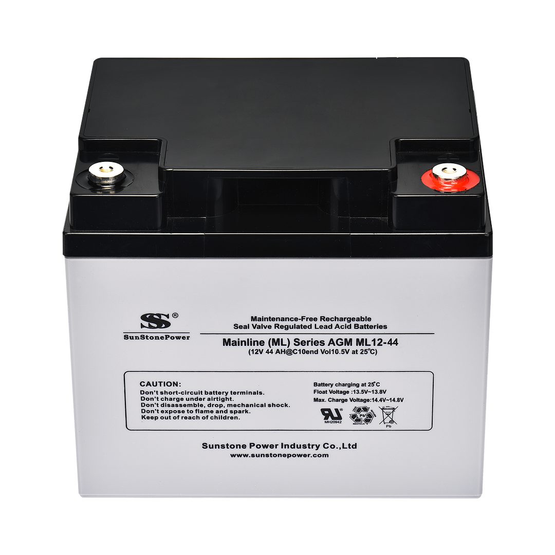 Sunstone Power AGM Akku 12V 44Ah Aufladbarer Batterie USV Ersatzakku für PV Anlage Bleiakkus