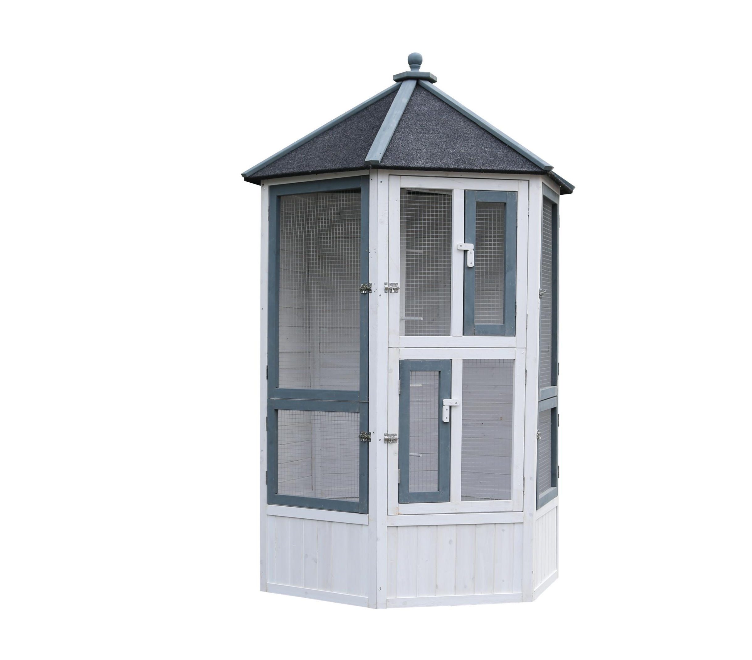 BruKa Vogelhaus Vogelvoliere XXL optional mit Auslauf Voliere Käfig, Holz V günstig online kaufen