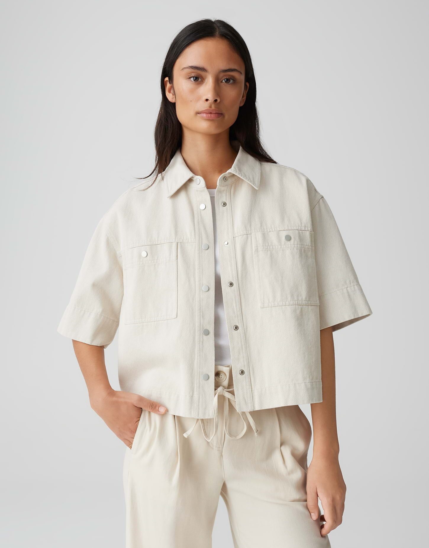 OPUS Kurzarmbluse FERLOSA Oversized mit markanten günstig online kaufen