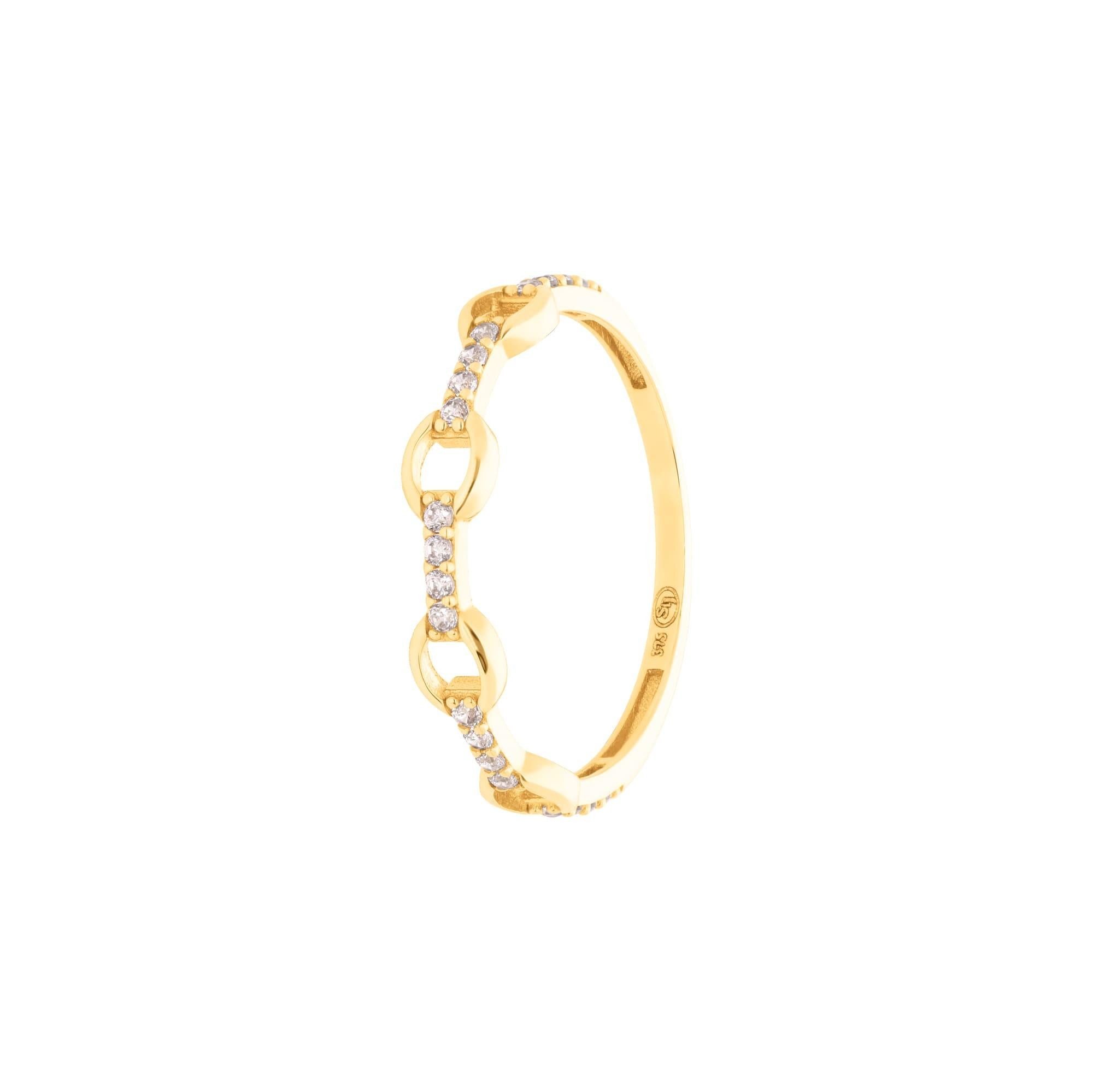Suzan Gold Goldring 375er Gold Ring Damen – Kettenring Unchained Ring mit Z günstig online kaufen