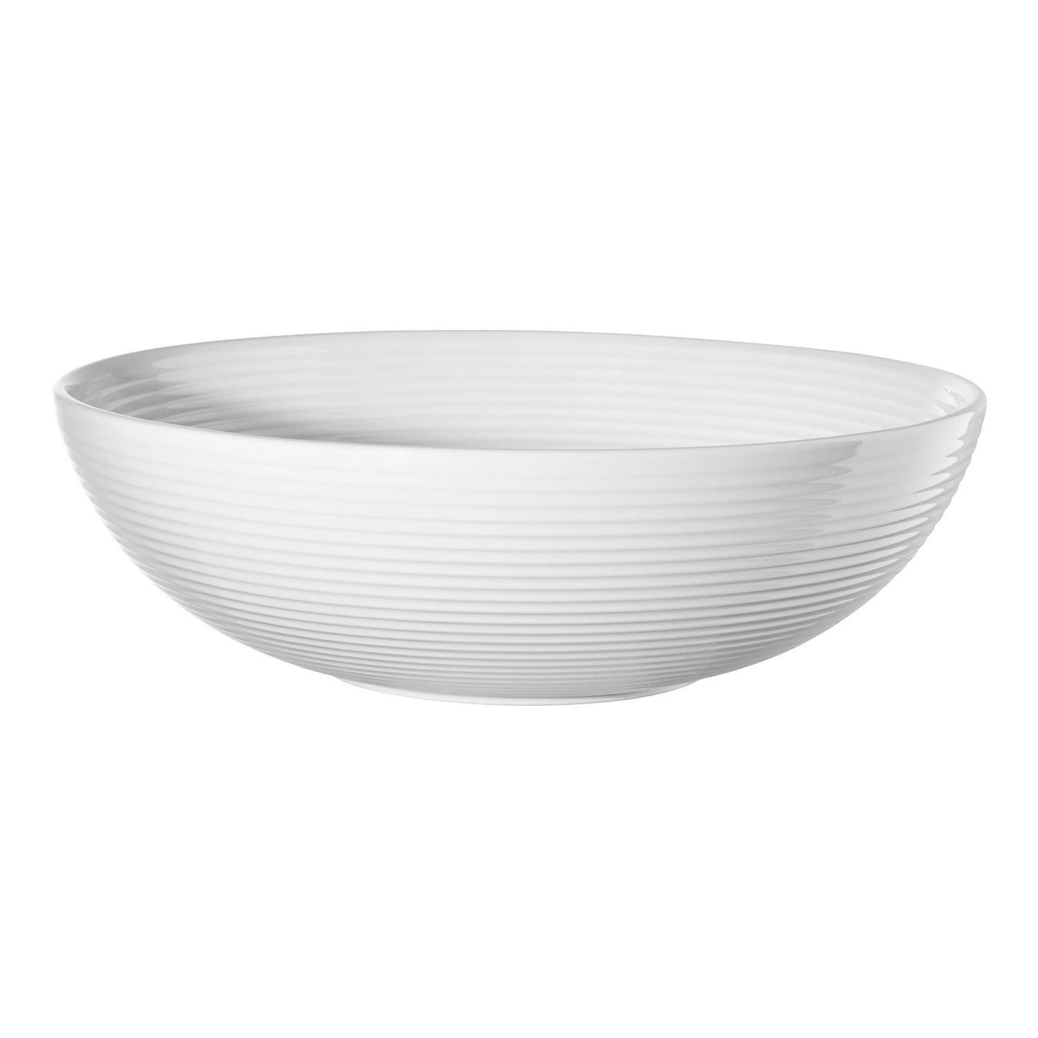 ASA SELECTION Servierschale Schale KITCHEN'ART, Ø 29,5 cm, Weiß, Steinzeug, (1-tlg), spülmaschinenfest