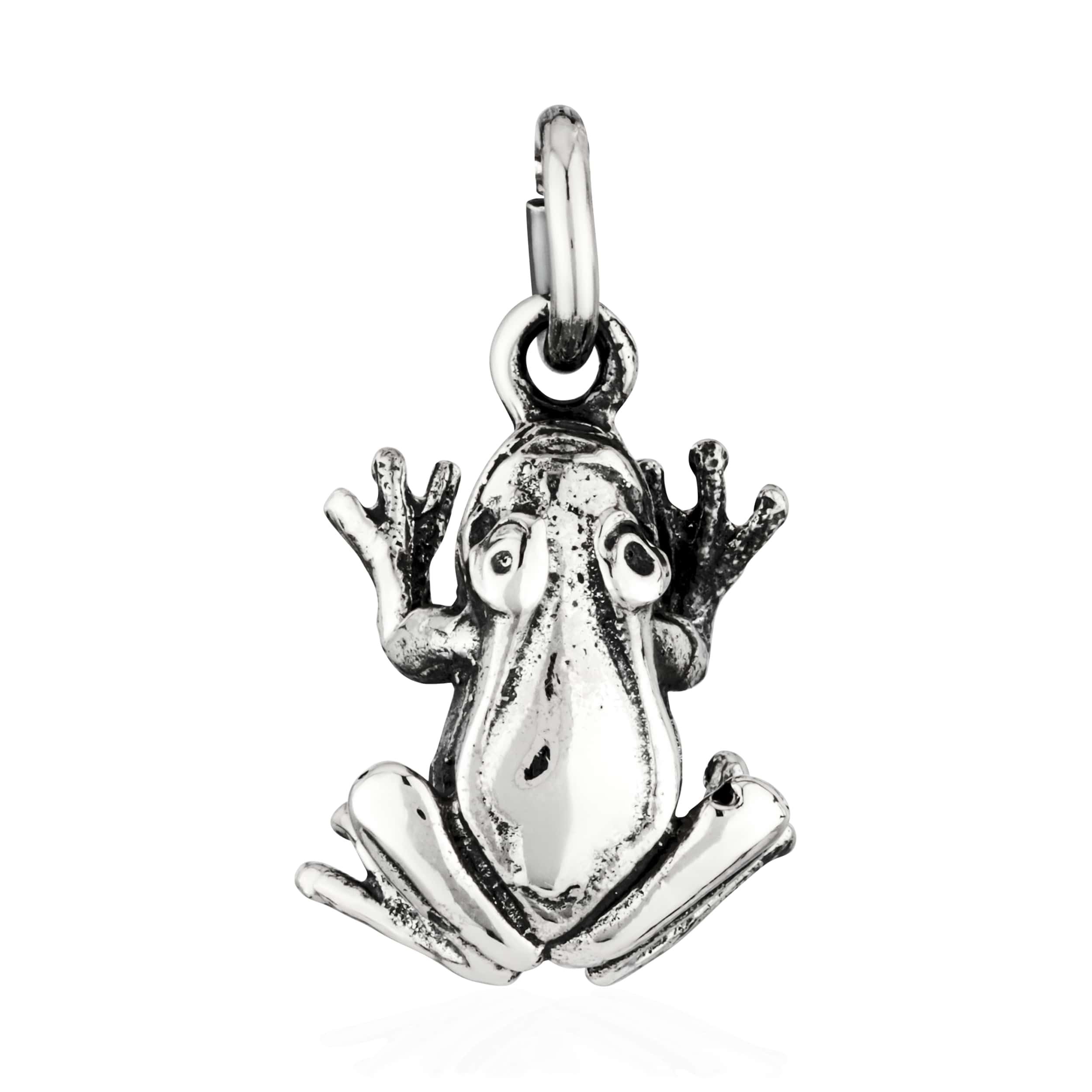 NKlaus Kettenanhänger 14x10cm Kettenanhänger Frosch Rana 925 Silber Kind Damen Schmuckanhäng