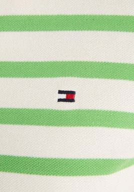 Tommy Hilfiger Poloshirt 1985 SLIM PIQUE STRIPE POLO SS mit dezenter Tommy Hilfiger Logostickerei