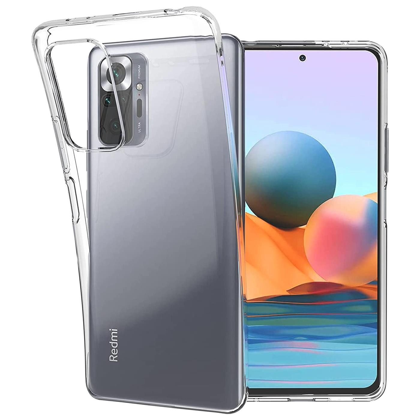 CoolGadget Handyhülle Silikon Handy Hülle Slim für Xiaomi Redmi Note 10 Pro 6,67 Zoll, dünne TPU Schutzhülle Case in transparent / durchsichtig