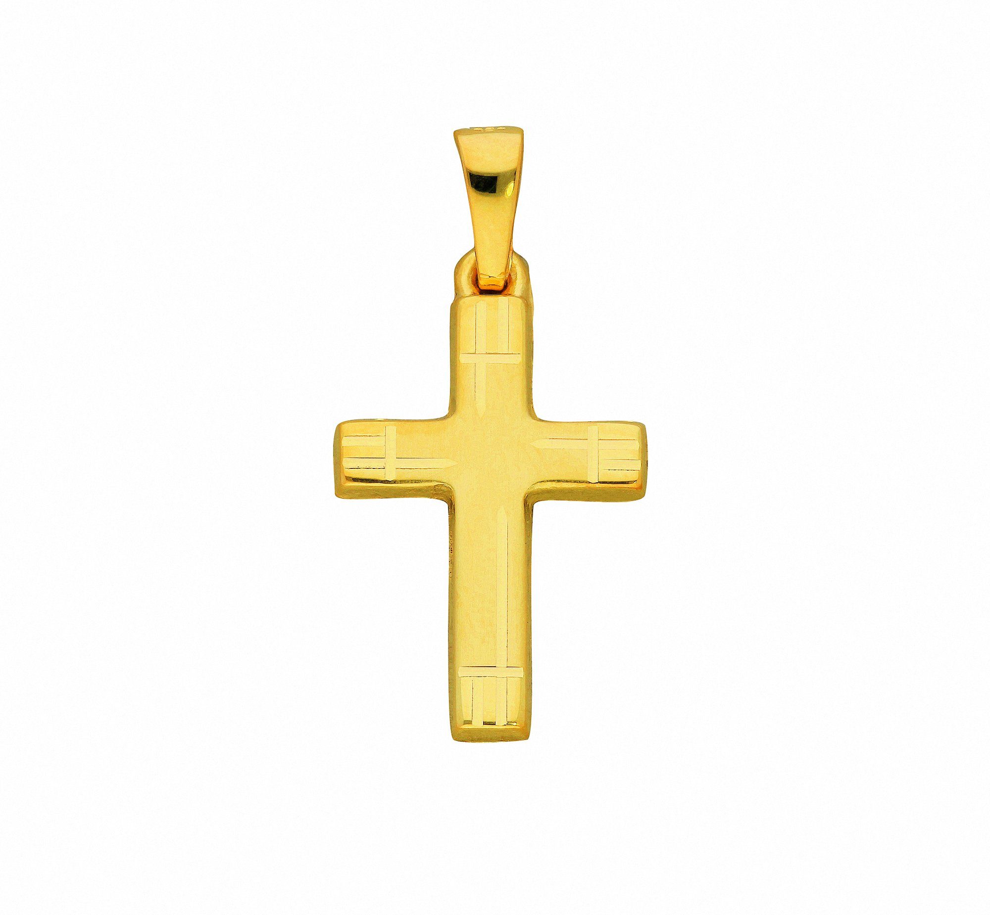 Adelia´s Kette - 585 Kreuz Set Anhänger mit Schmuckset Gold mit Halskette Anhänger