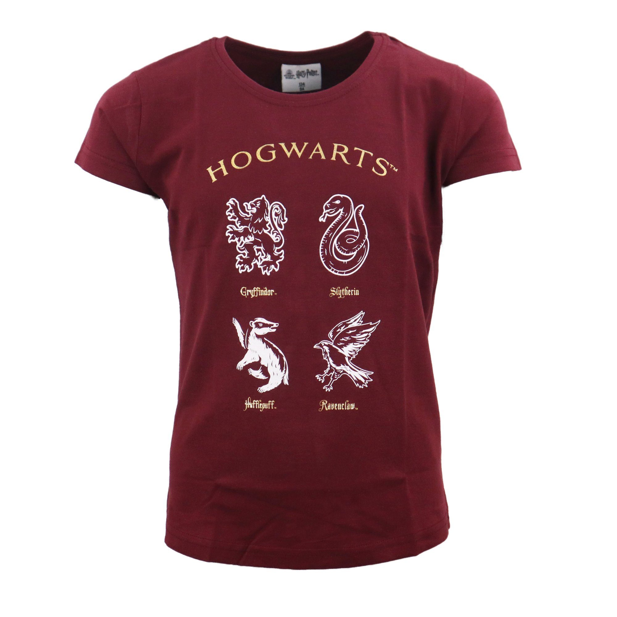 Harry Potter Print-Shirt Harry Potter Hogwarts Kinder Mädchen T-Shirt 100% Baumwolle Gr. 134 bis 164