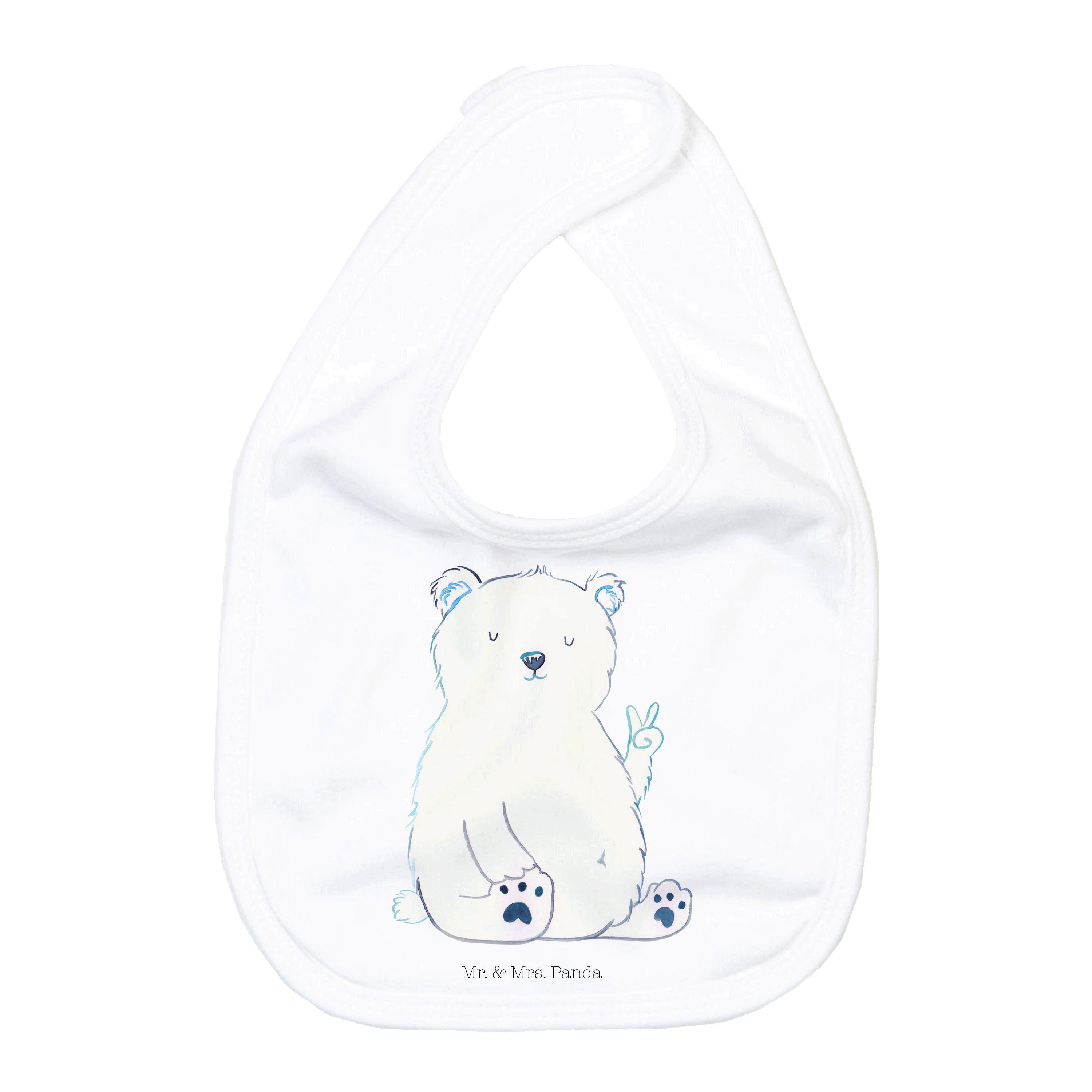 Tragetuch Eisbär Faul - Weiß - Geschenk, Spucktuch, Teddy, Baby Lätzchen, Arbei