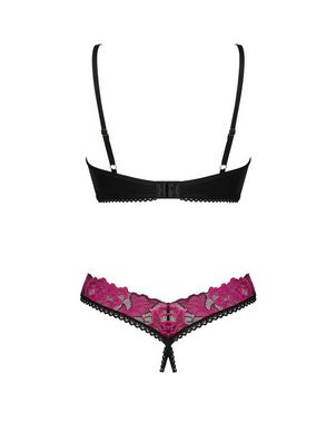 Obsessive Set: Bügel-BH Rosenty Dessous Set: BH und Ouvert-String