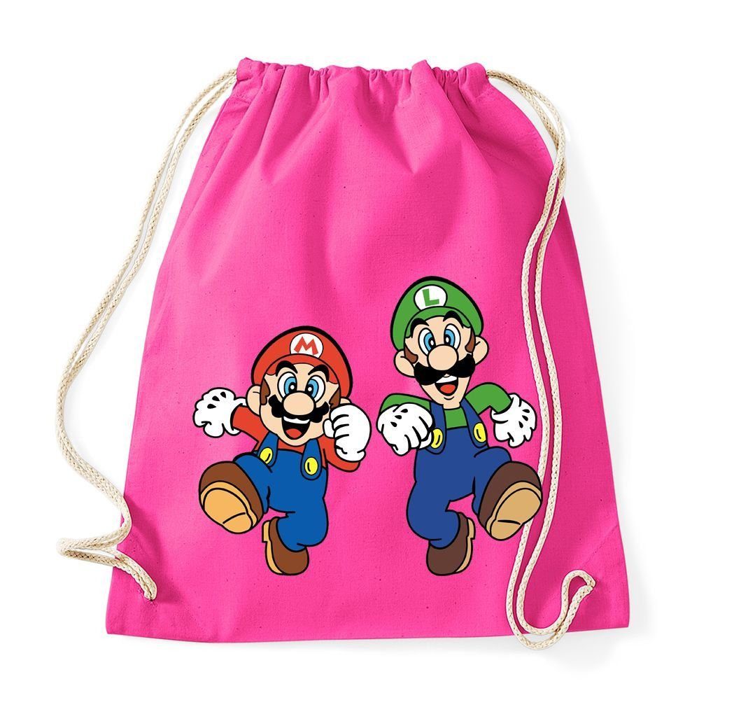 Turnbeutel Mario & Luigi Baumwoll Tasche Turnbeutel