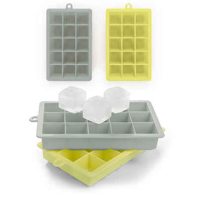Blumtal Eiswürfelform Eiswürfelform Silikon Würfel - Würfelgröße XL, 2x15er Pack, BPA frei, Leichtes Herauslösen der Eiswürfel