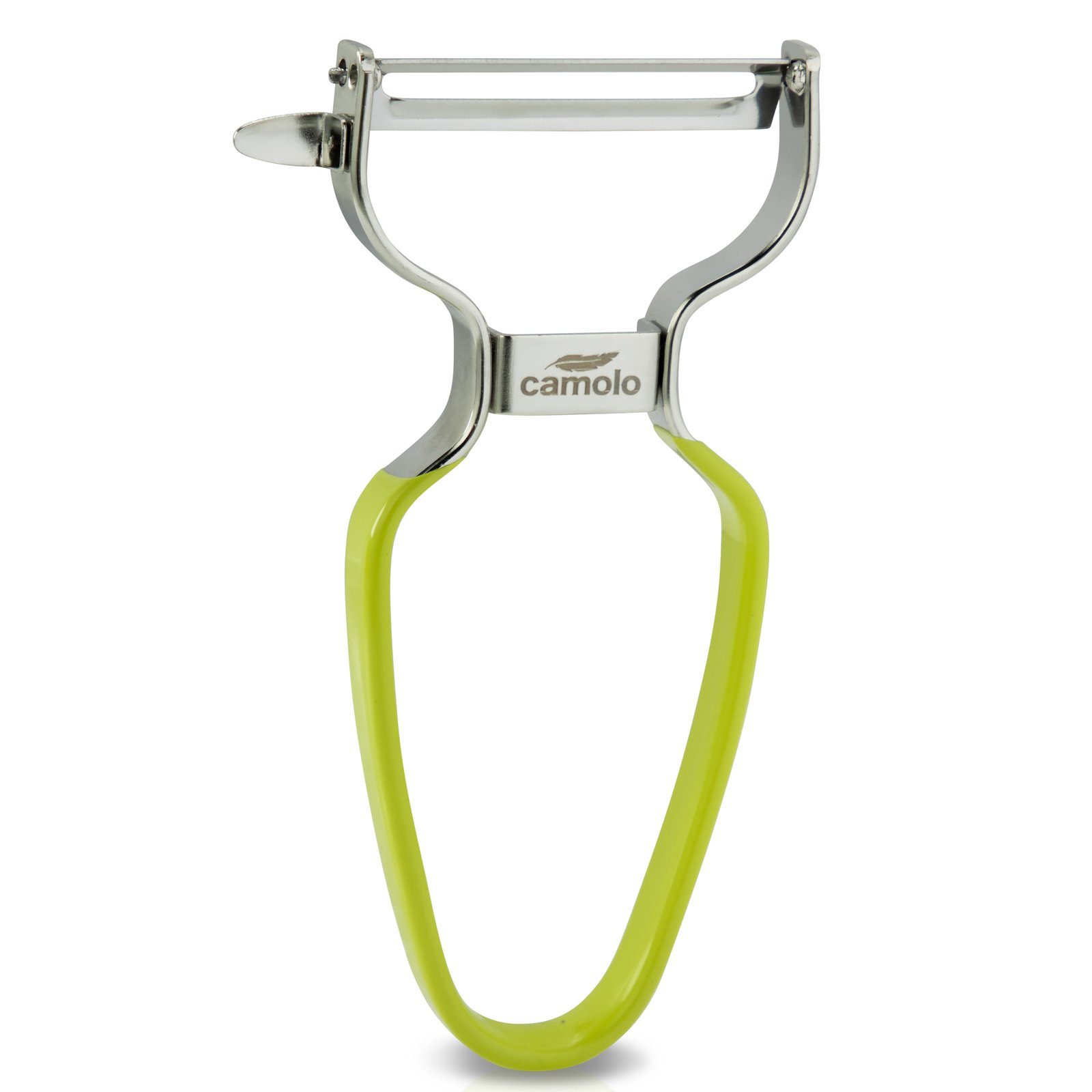 Camolo Sparschäler Gemüseschäler scharf Edelstahl, Edelstahl 18/10, Pendelschäler, Klinge wechselbar