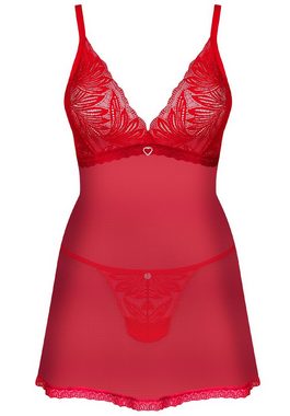 Obsessive Negligé Chilisa Babydoll und String Spitze - rot