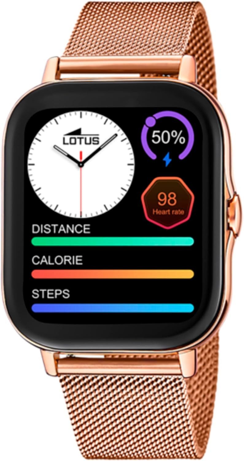 Lotus 50045/1 Smartwatch (1,9 cm, android ios), Damen Smartwatch mit rechteckigem Gehäuse, Fitnessfunktionen