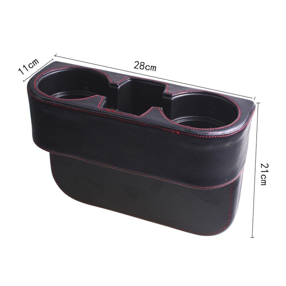 Bolwins Organizer B20D Autositz AufbewahrungBox Handy Organizer Lückenfüll Kunstleder (Set, Aufbewahrungstasche für Sitzlücke), aus PU-Leder, verhindert Herunte – Bild 5 von 5