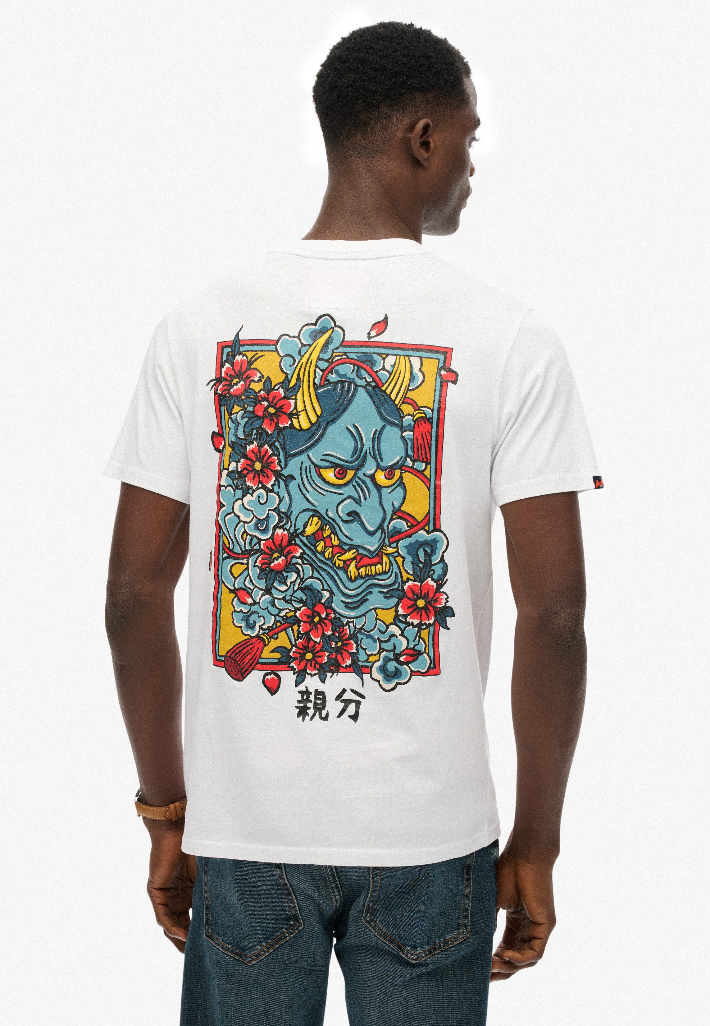 Superdry Rundhalsshirt VL TOKYO RELAXED TEE mit coolem Tattoo-Print günstig online kaufen