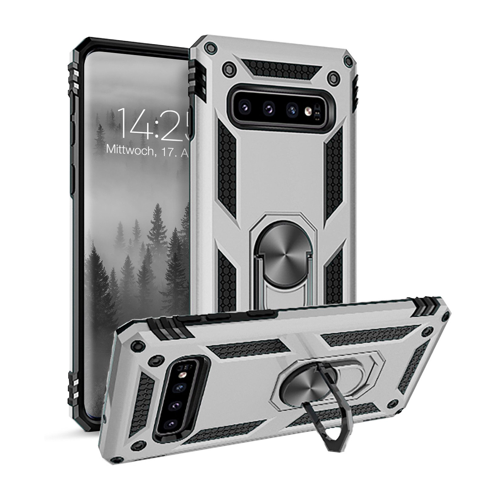 Tec-Expert Handyhülle Outdoor Cover Hülle für Samsung Galaxy S10 6.1 Zoll, 6.1, Premium Hülle aus verstärktem Polycarbonat