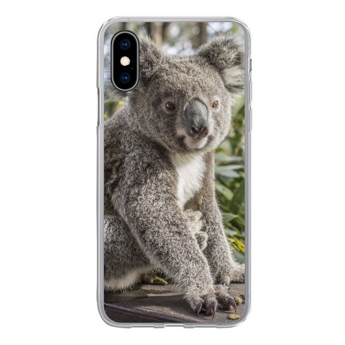 MuchoWow Handyhülle Koala - Holz - Pflanzen - Kinder - Jungen - Mädchen Handyhülle Apple iPhone X/10 Smartphone-Bumper Print Handy