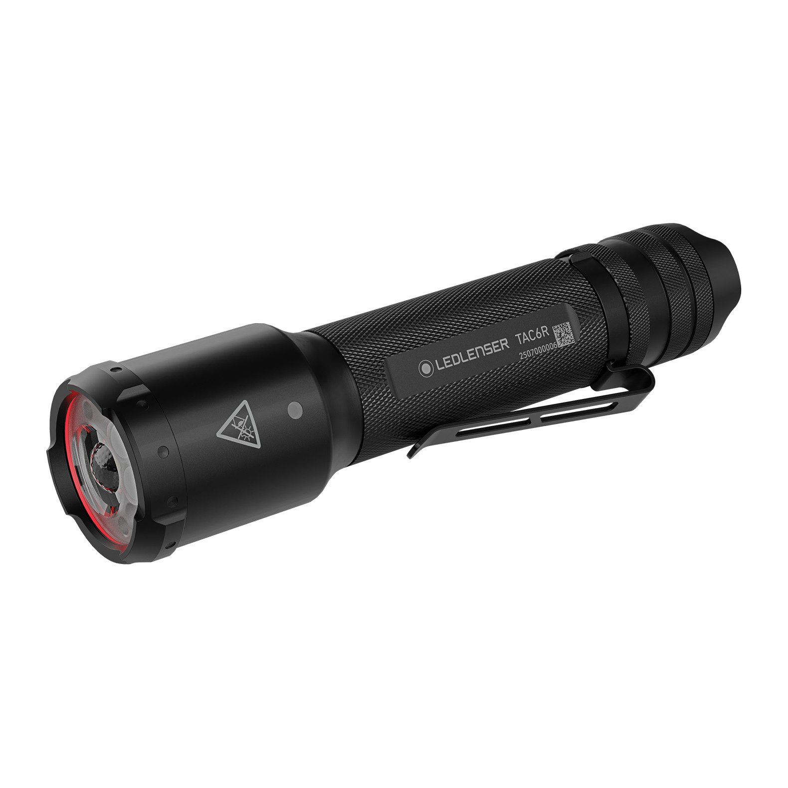 Ledlenser Taschenlampe TAC6R, Bis 2000 lm, 6 Modi inkl. Strobe, bis 370m Leuchtweite, USB-C-Akku