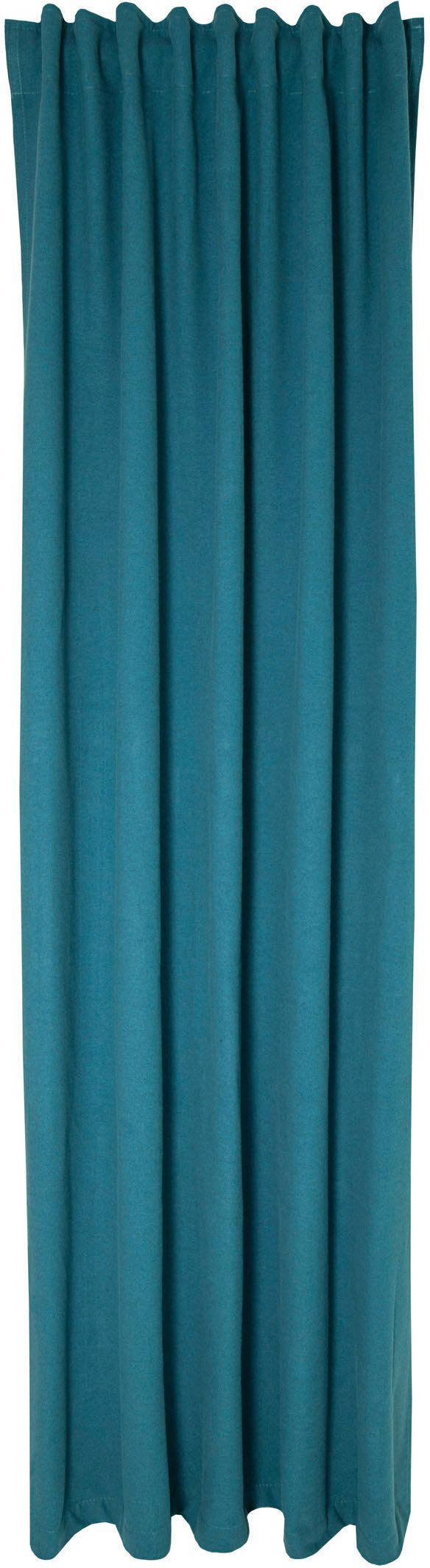 [Qualität garantiert] Vorhang Silan, HOMING, blau St), Thermovorhang Schlaufen Silan (1 Wärmevorhang blickdicht, verdeckte