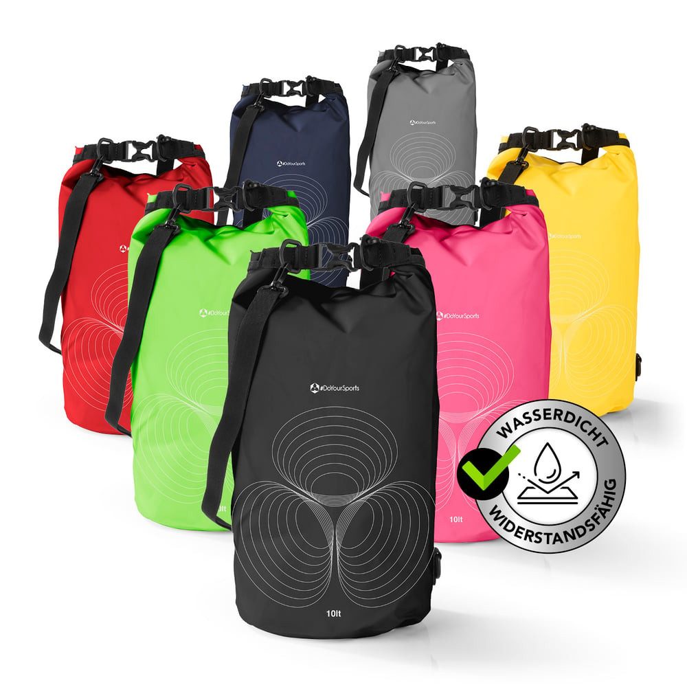 #DoYourSports Aufbewahrungstasche PVC dry bag 5-20L inkl. Nylongurt, Skifahren Camping Bergsteigen Abenteuer wasserdicht UV-Schutz