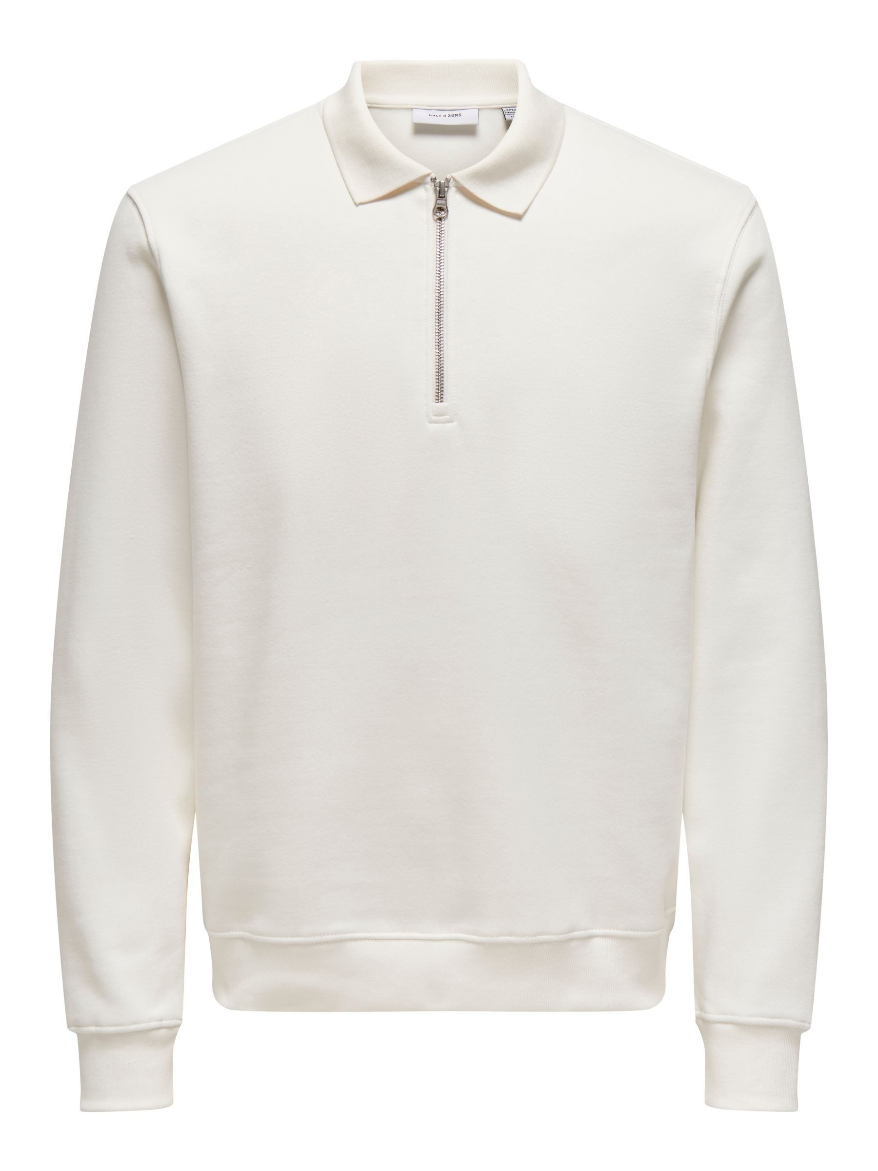ONLY & SONS Sweatshirt Polokragen Viertelknopfleiste Regular Fit ONSABBOTT REG LS POLO
