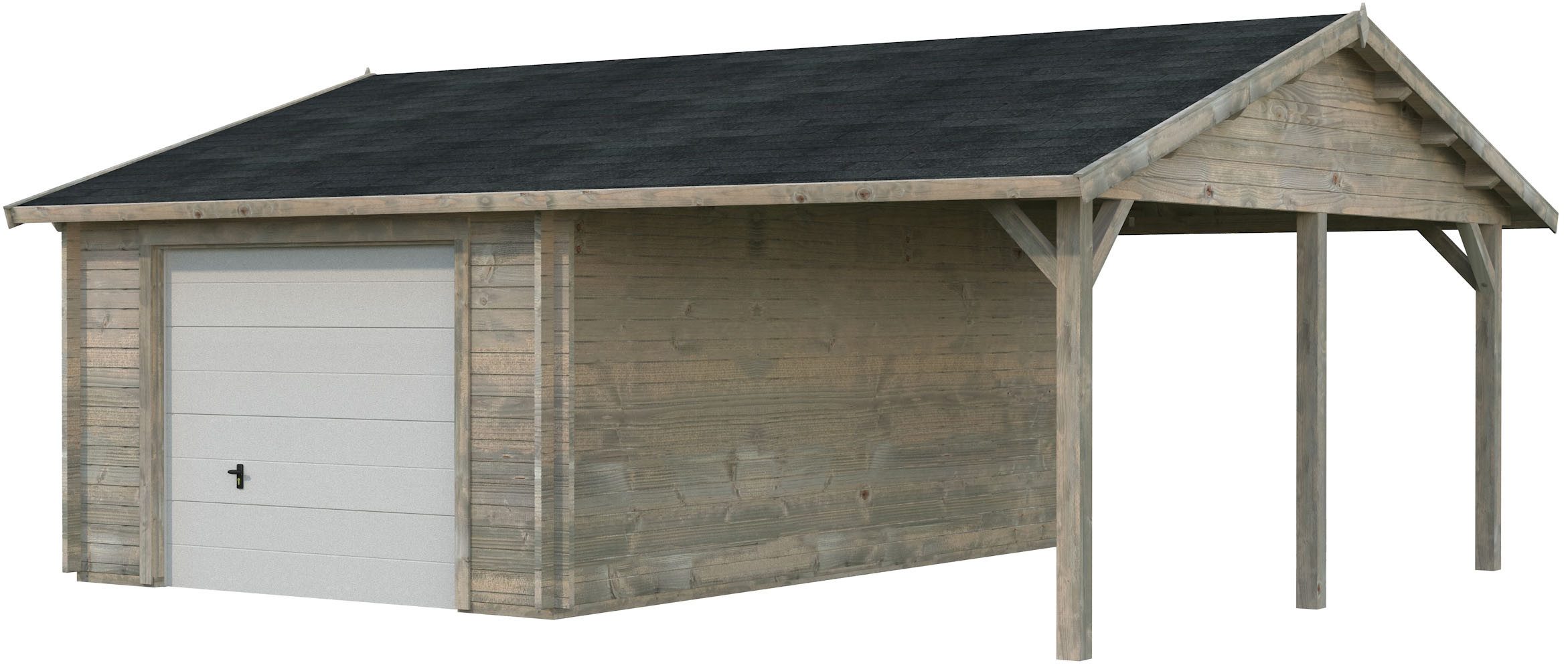 Palmako Garage Roger, mit Sektionaltor, BxTxH: 703x619x316 cm