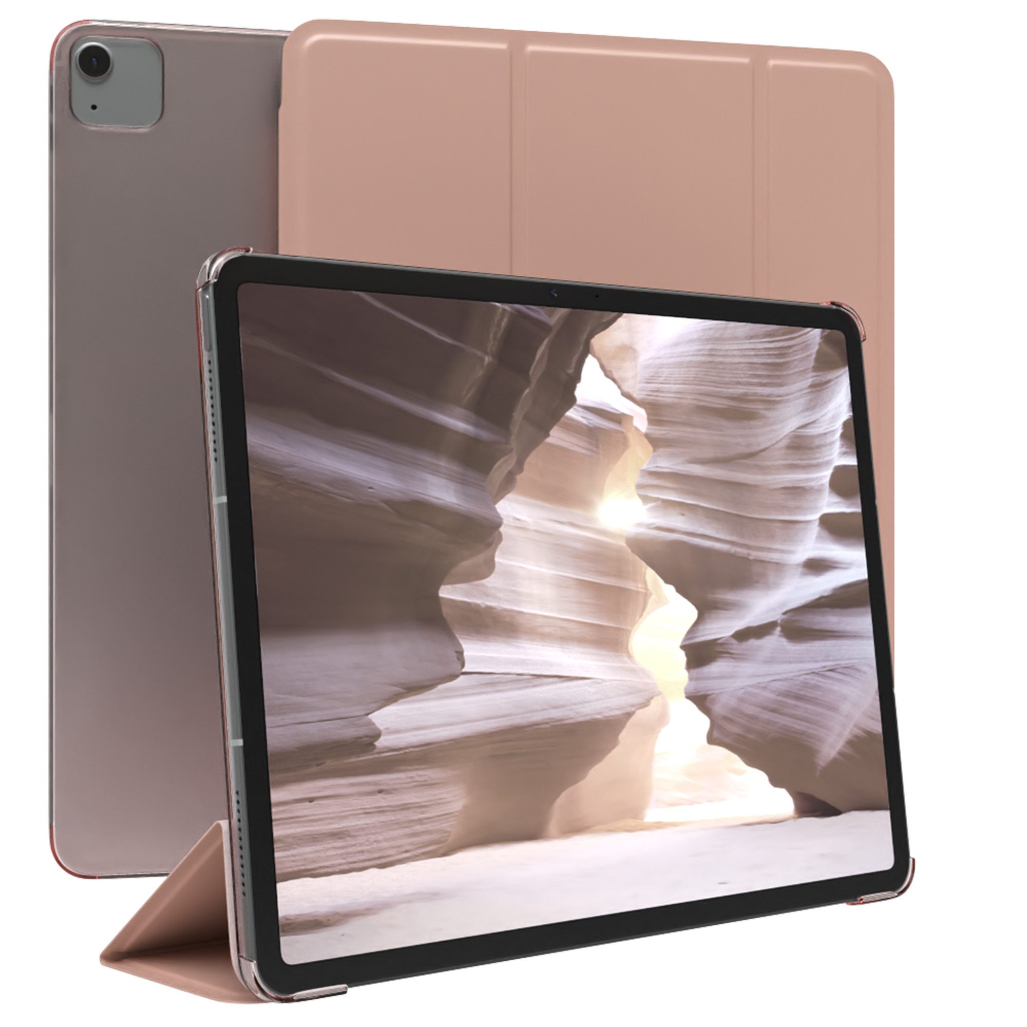 EAZY CASE Tablet-Hülle Smartcase für Apple iPad Air 13 (2026) 13 Zoll, Tabletschutz Tabletcase kratzfeste Schutzabdeckung Flip Etui Rosé Gold