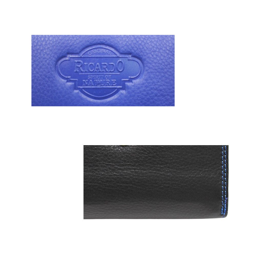 L&B Geldbörse Nappaleder Bi-Color Portemonnaie, mit RFID-Schutz >1502< Geldbeutel, feinstes Nappaleder