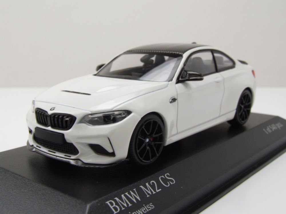 Minichamps Modellauto BMW M2 CS 2020 weiß mit schwarzen Felgen Modellauto 1:43 Minichamps, Maßstab 1:43