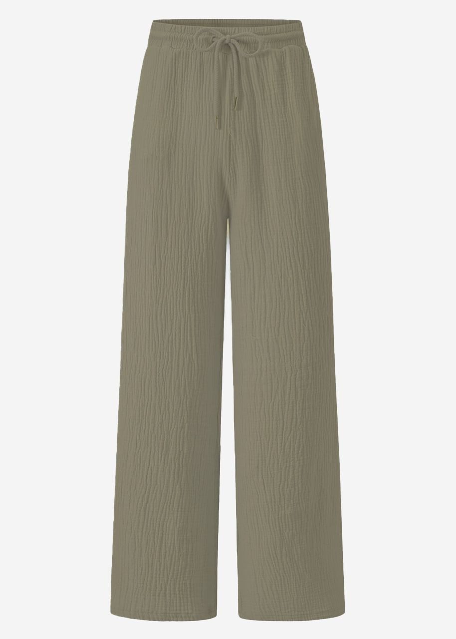 SASSYCLASSY Stoffhose Leichte Musselin Sommer Hose günstig online kaufen