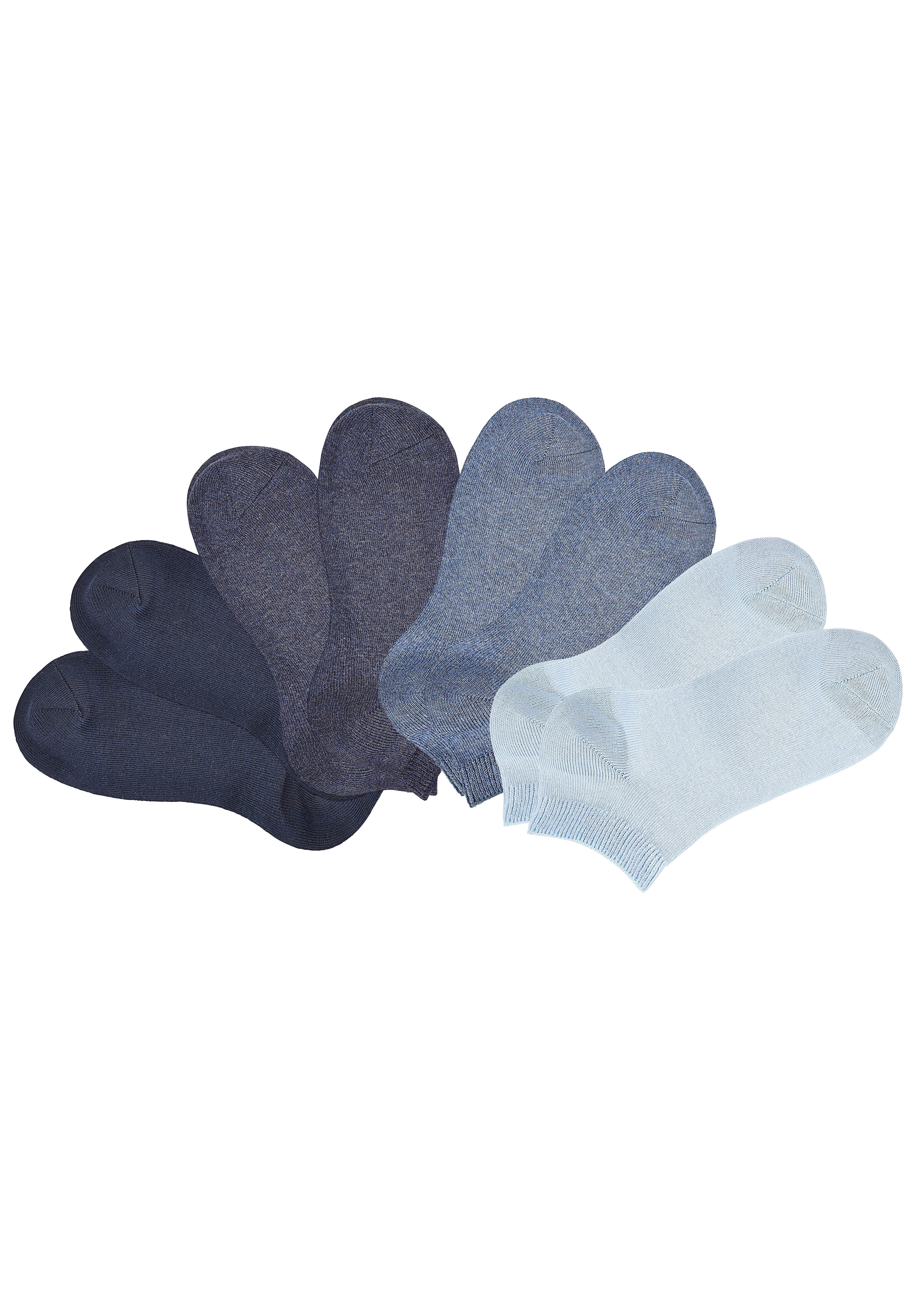Go in Kurzsocken Damen Herren Basic Sneakersocken Großpackung (Packung, 8-Paar, Gr. 35-38 bis 43-46) uni in Basic Farben