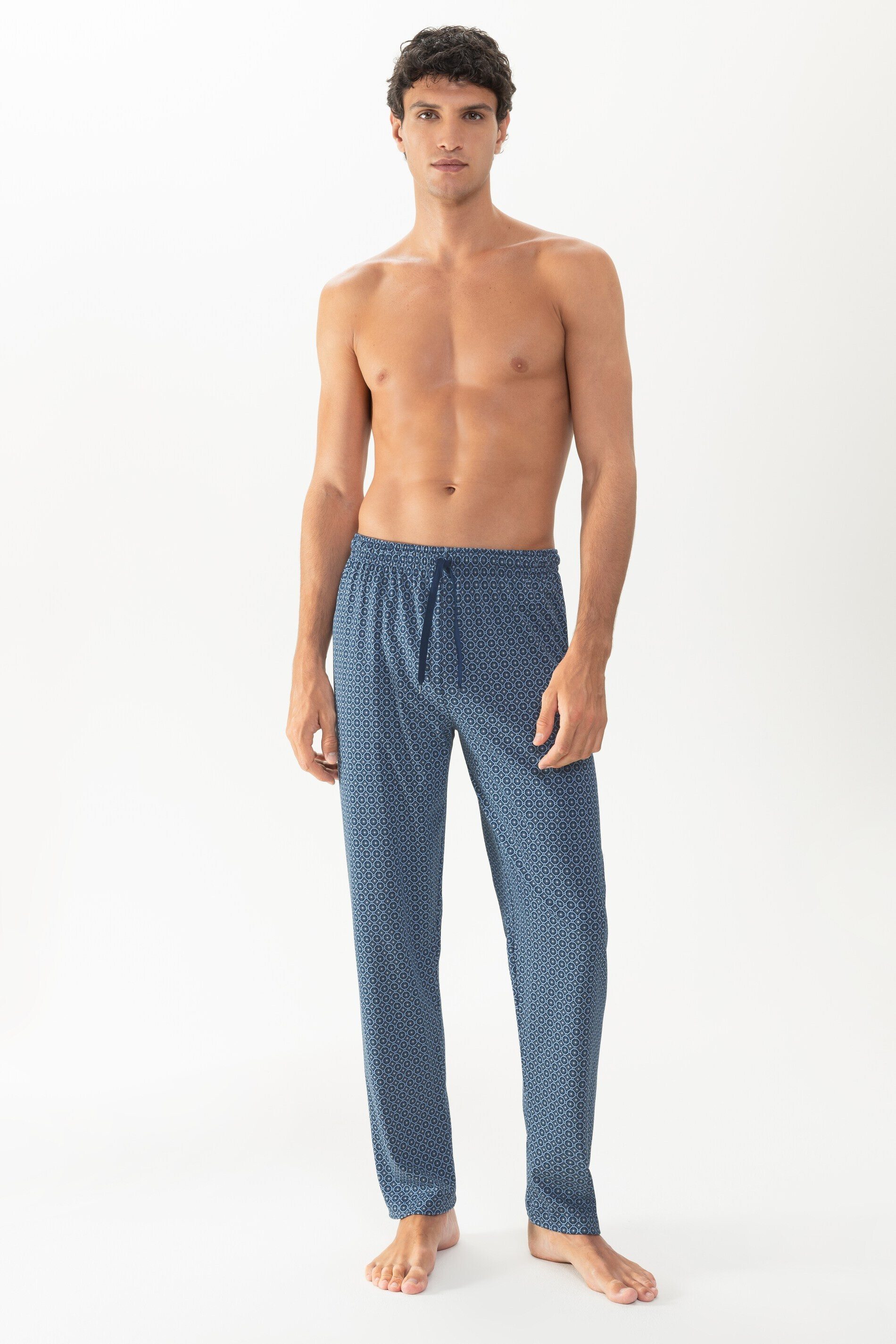 Mey Schlafhose Herren Serie Vesanto Mit Minimalprint (1-tlg) Komfortbund mit Kordelzug, lange Pyjamahose mit Print