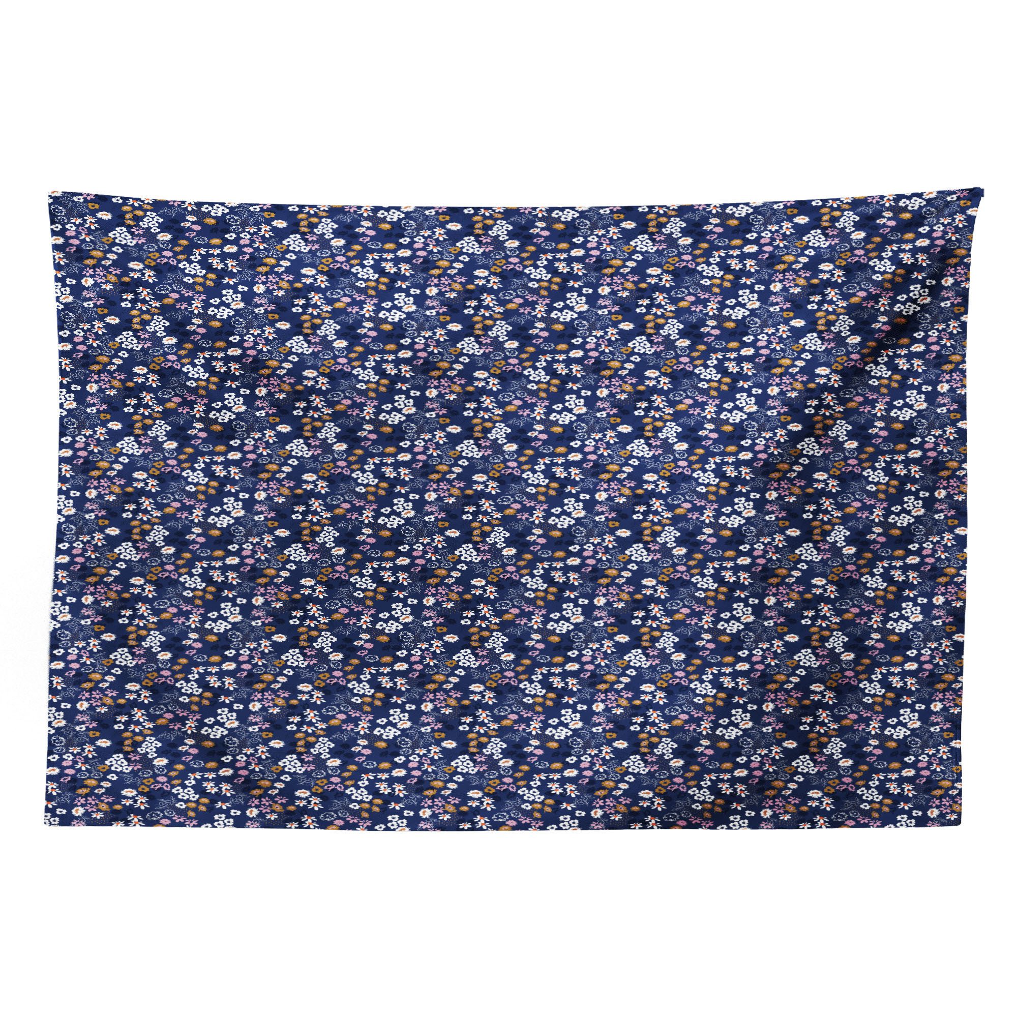 Abakuhaus Wandteppich Wohnzimmer Schlafzimmer Wandtuch Seidiges Satin Wandteppich, rechteckig, Blumen Vintage Garden Kunstszene