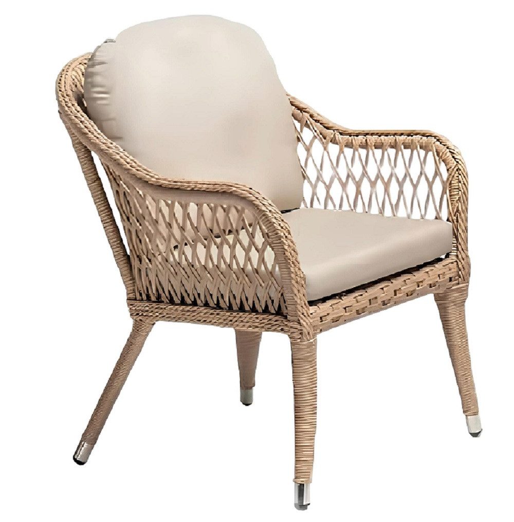 Xlmoebel Gartensessel Beiger Rattansessel mit luxuriösem Design für entspannte Stunden (Sessel), Hergestellt in Europa