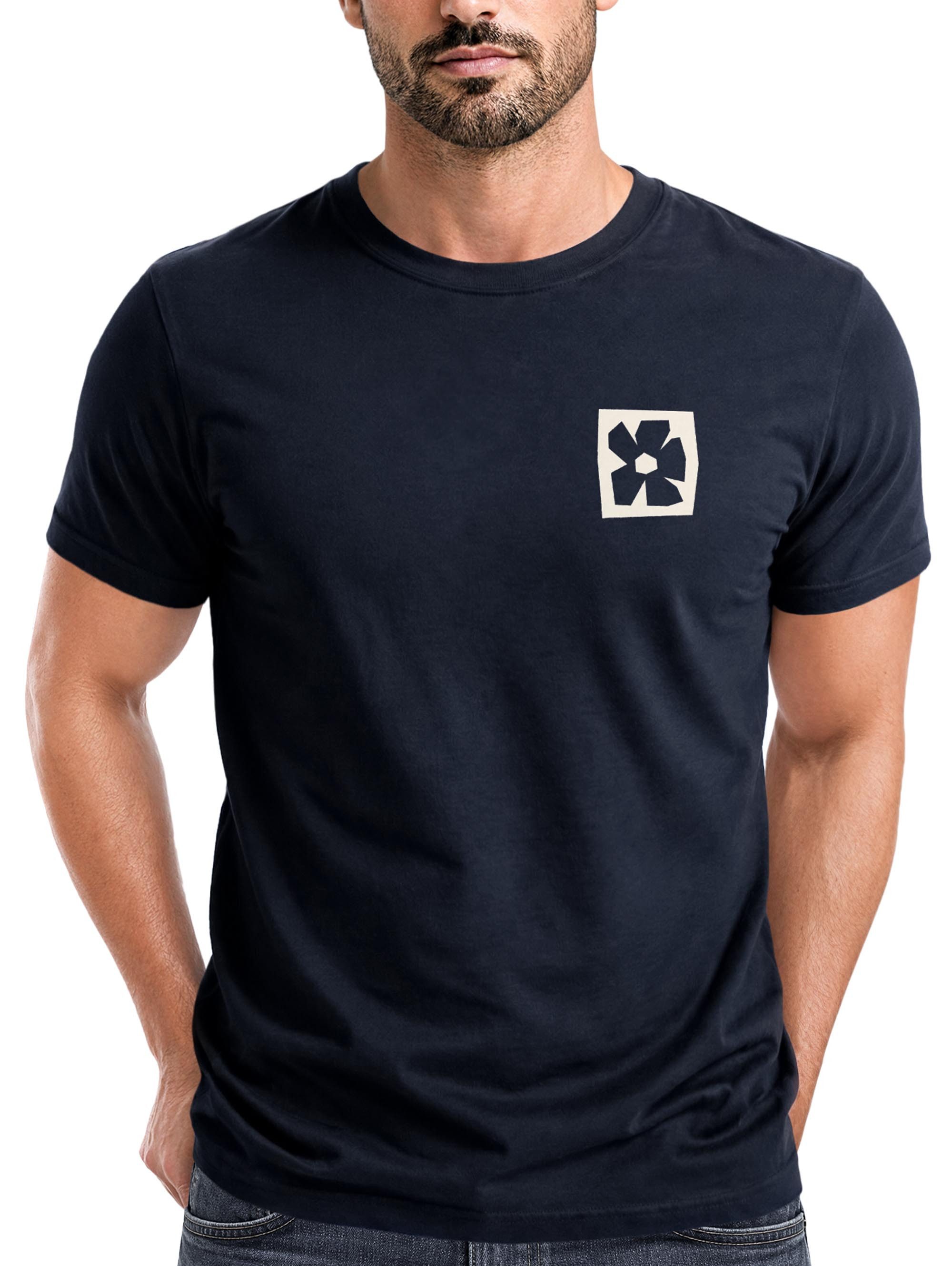 Neverless Print-Shirt Herren T-Shirt Frontprint - Design - Baumwollshirt Männer Fashion mit Print