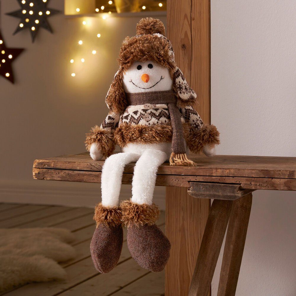 Home-trends24.de Kantenhocker Kantenhocker Schneemann Weihnachtsfigur Figur  Weihnachtsdeko