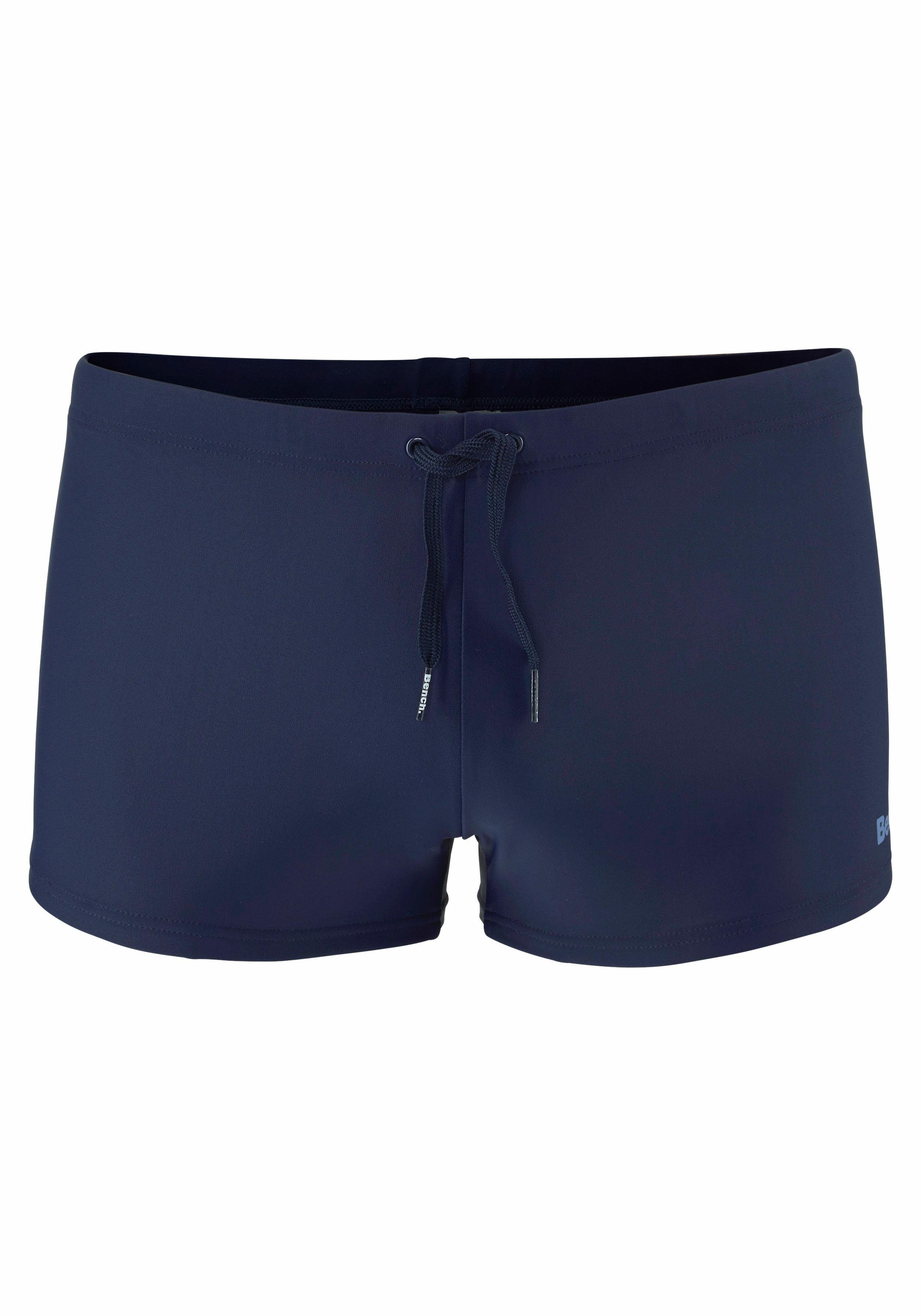 Logodruck Bench. mit marine Boxer-Badehose