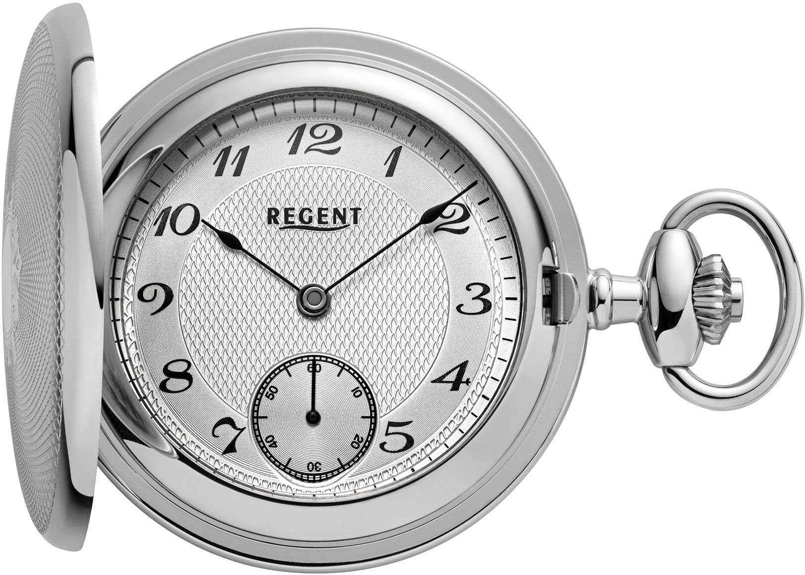 Regent Taschenuhr P774, (Set, 2-tlg., mit Kette), Herrenuhr, Handaufzug, Acrylglas
