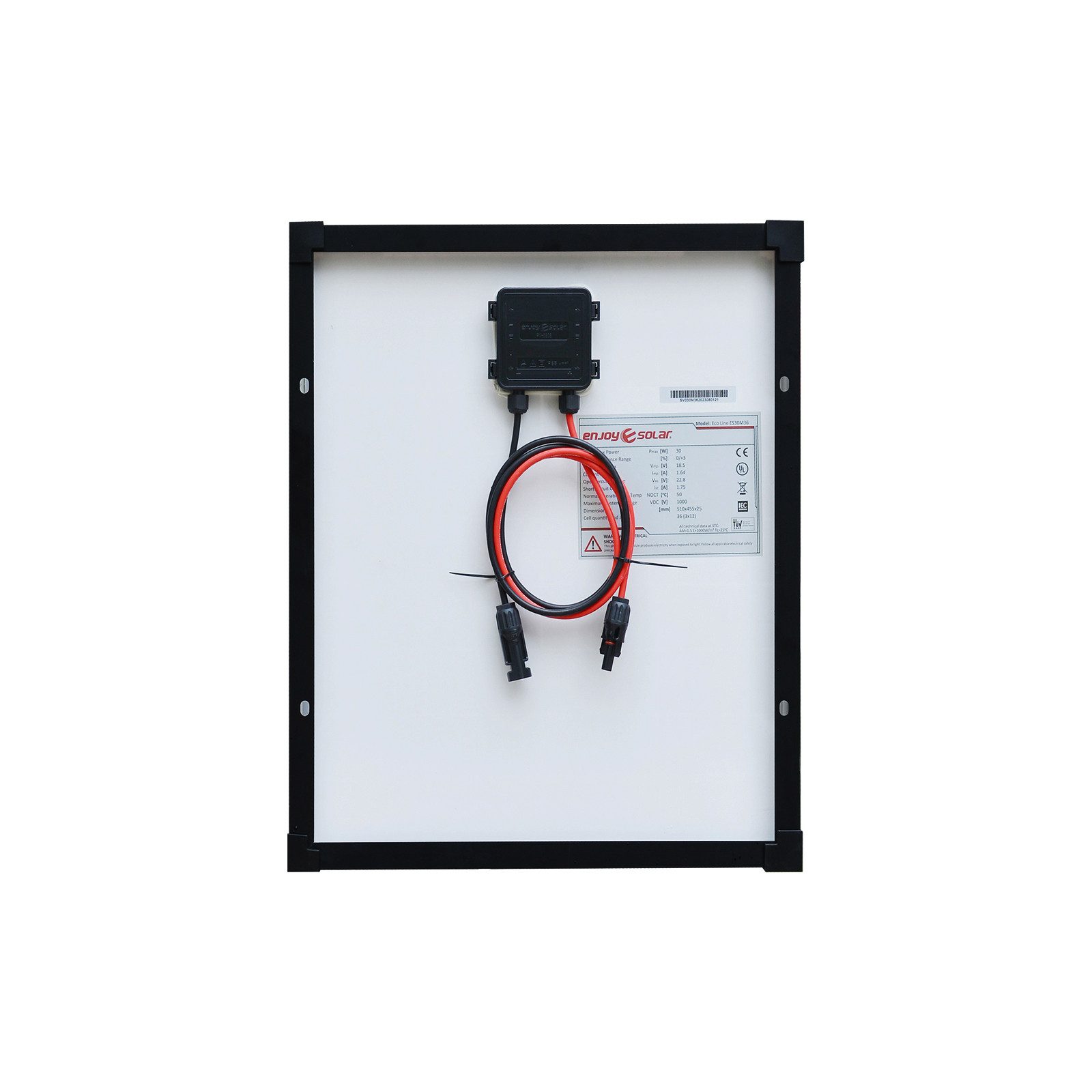enjoy solar Solarmodul Monokristallines Solarpanel 182mm 10BB, 12V/20W–210W, schwarzer Rahmen, 182mm Monokristalline PERC-Zellen