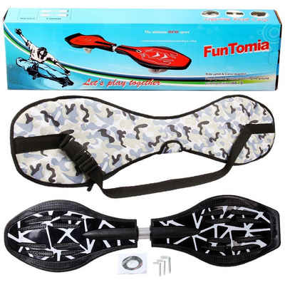 FunTomia Waveboard Waveboard mit Mach1 ABEC-9 Kugellager, LED Rollen & Tragetasche